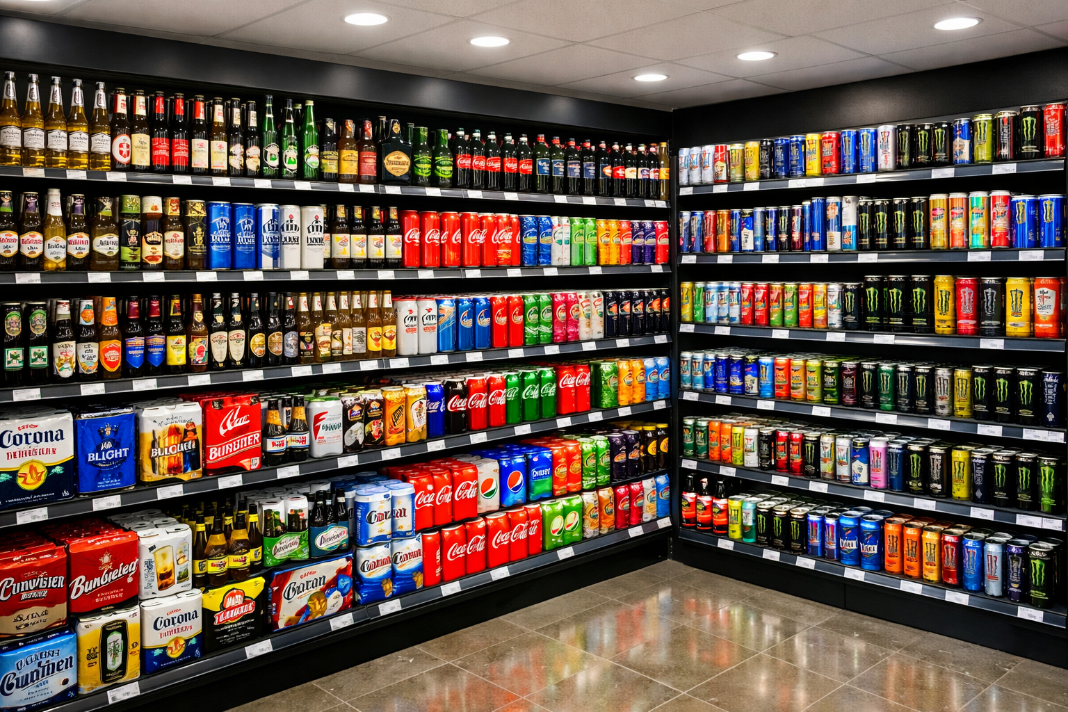 Retail beverage display