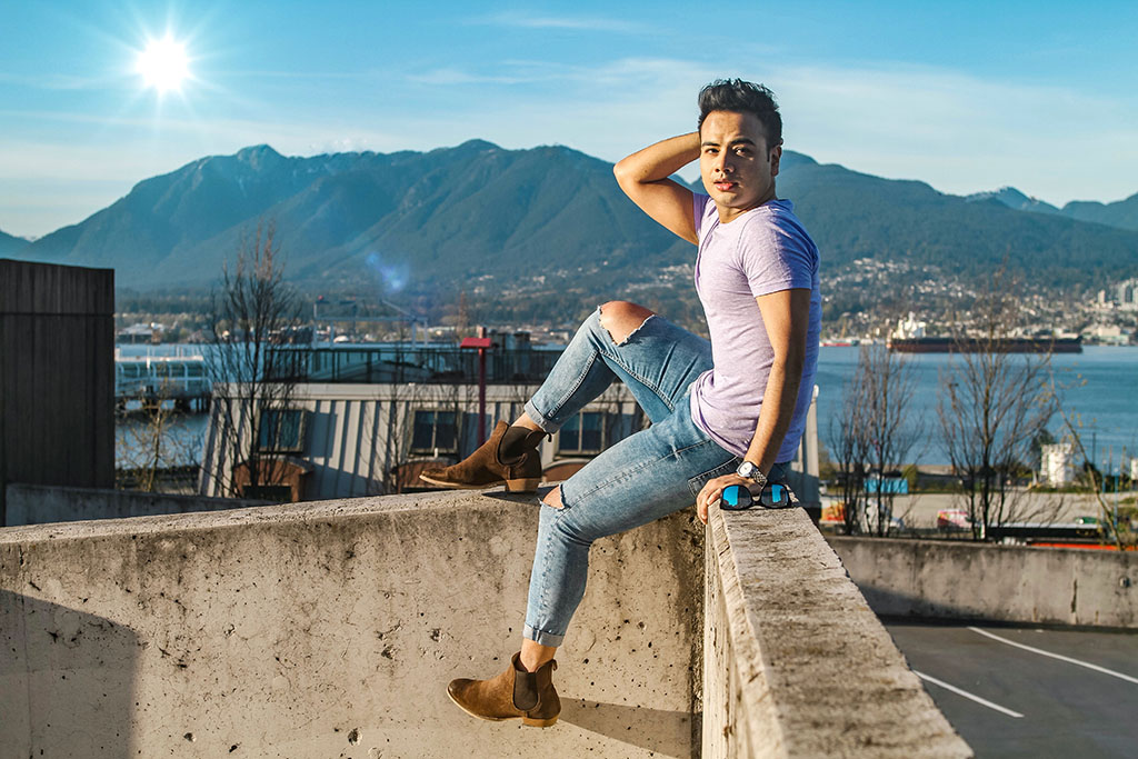 Models backstage preparing